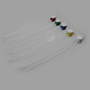 DIBE-Kordelverschluss, Kordellänge 60 cm lang, in fünf verschiedenen Farben