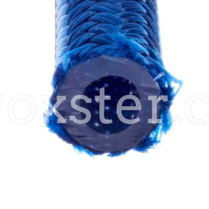 Silikon-Dampfschlauch 6 x 2.5 mm, blau, mit TERYLENE fixiert
